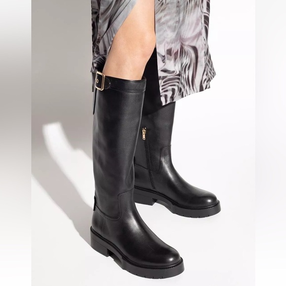 NIB COACH WOMEN'S LILLI TALL  LEATHER BLACK BOOTS SZ 7B/37.5 - Picture 13 of 13
